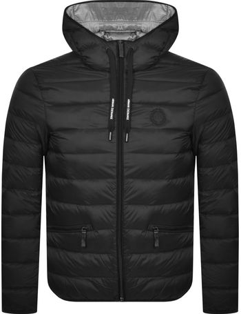 armani exchange lightweight hooded down jacket