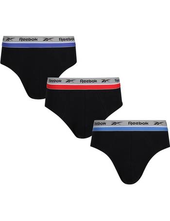 Reebok Buchan 5 pack sports trunks with contrast stitching in