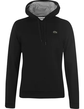 lacoste hoodie mens black