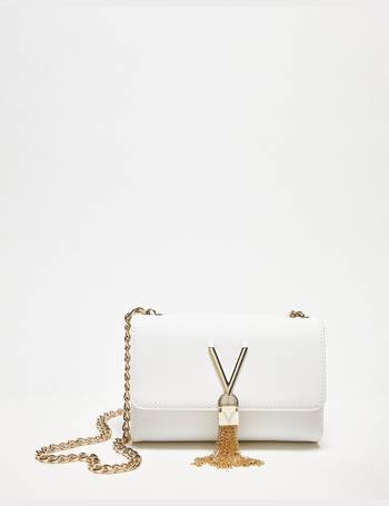 Valentino by mario valentino divina foldover discount tassel detail cross body bag in black