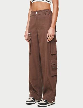 The Couture Club multi pocket cargo trousers in cream