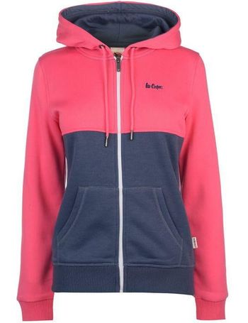 lee cooper cut and sew oth hoodie ladies