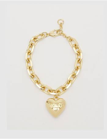 Juicy Couture, Silver Triple Strand Bracelet With 3 Charms