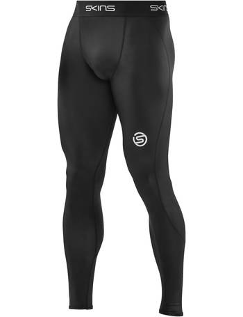 SKINS SERIES-3 MEN'S TRAVEL AND RECOVERY LONG TIGHTS BLACK - SKINS  Compression UK