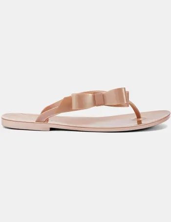 ted baker rose gold flip flops uk