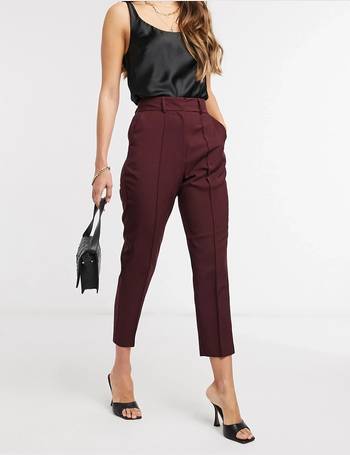 ASOS DESIGN Hourglass tailored smart tapered trousers in black