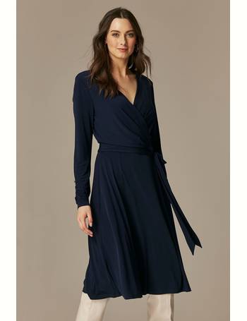 next navy wrap dress