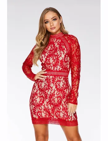 Red lace hot sale dress quiz