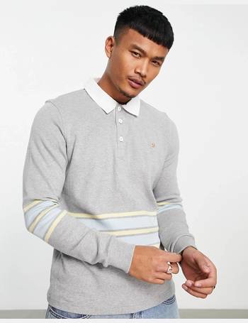 mens farah long sleeve polo