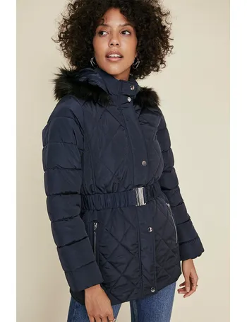 oasis long luxe padded coat