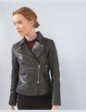 ted baker navy leather jacket