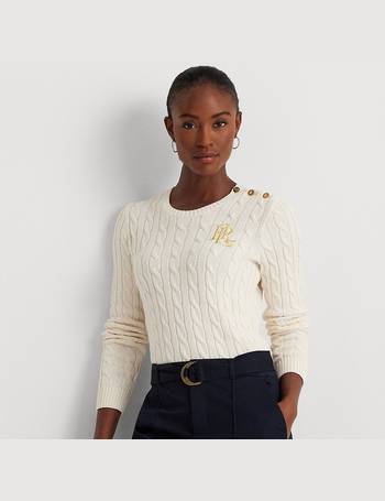 Shop Women's Ralph Lauren Cable Knit Jumpers up to 70% Off