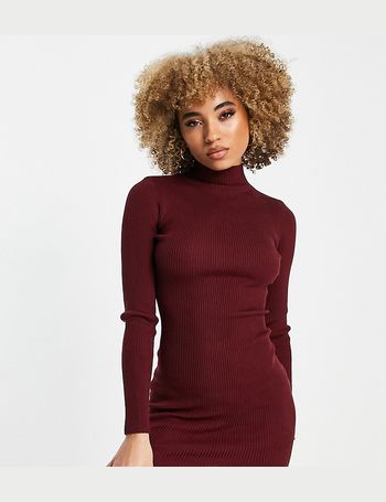 Missguided shop burgundy dress