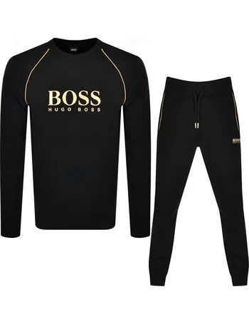 boss bodywear logo tracksuit black