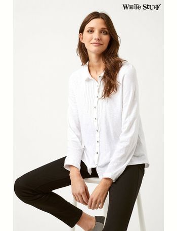 white stuff pom trim jersey shirt