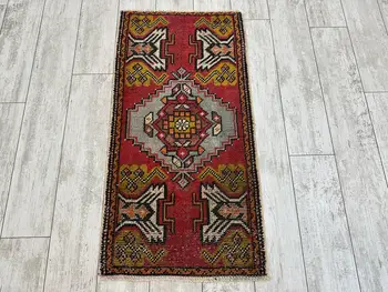 Front porch mat, Door mat, Entry mat, Yoga mat, Shoe mat, Turkish rug,  1.5x3 ft