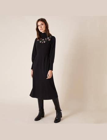 Monsoon black outlet knitted dress