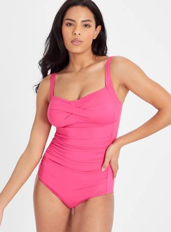 Women's Pink Textured Bikini Top