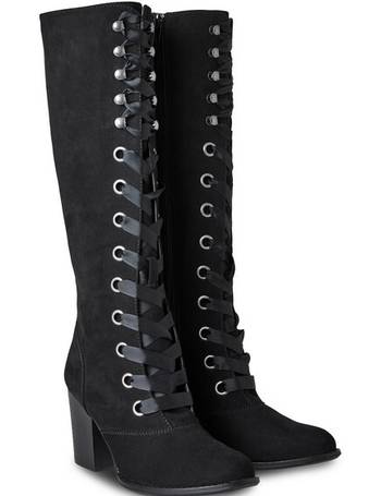 joe browns black lace up boots