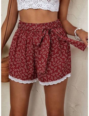 Contrast Guipure Lace Shorts