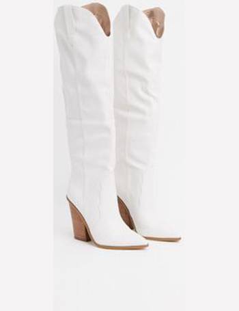 asos white western boots