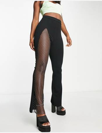 ASOS LUXE sexy flare trousers in black