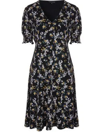 Peacocks black shop floral dress