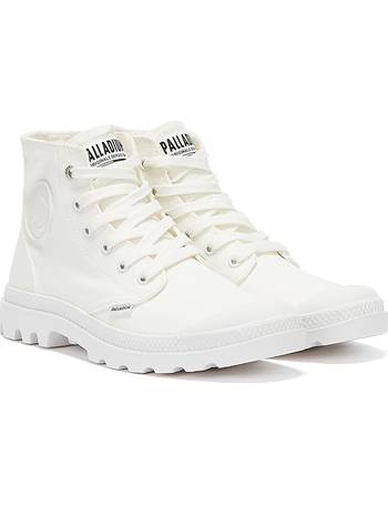 Palladium pampa white hi rive gauche clearance flat ankle boots