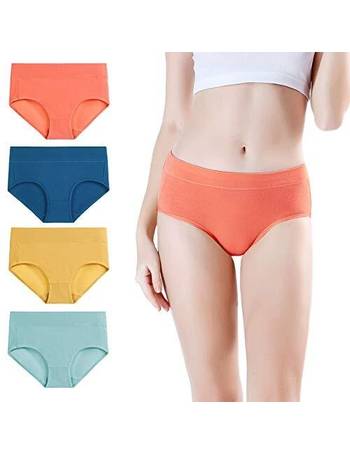 wirarpa Women's Cotton Knickers High Waisted Underwear Ladies Full