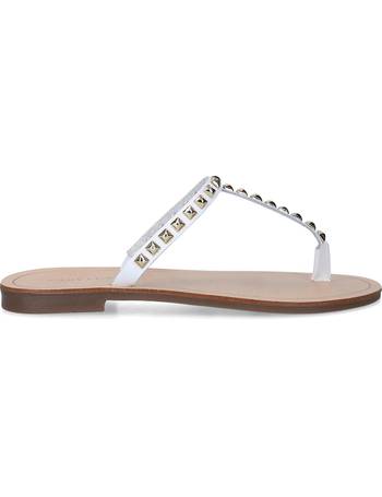 carvela white flat sandals