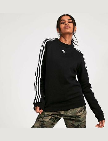 adidas originals trefoil crew neck sweatshirt in khaki