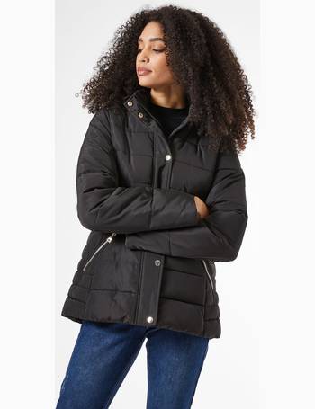 dorothy perkins black puffer coat