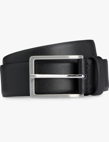 BOSS - Reversible belt in Italian leather with monogram buckle