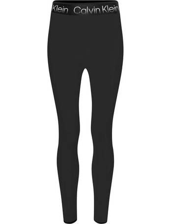 Calvin Klein Performance logo waist legging short co-ord in black