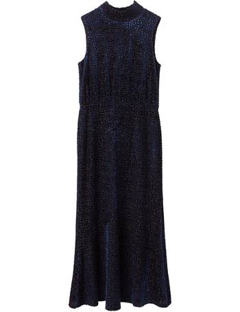 warehouse glitter velvet wrap dress