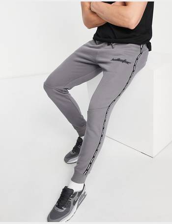 Hollister Icon Logo Side Tape Track joggers in Black for Men