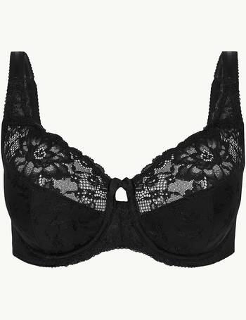 Jacquard & Lace Non-Padded Full Cup Bra