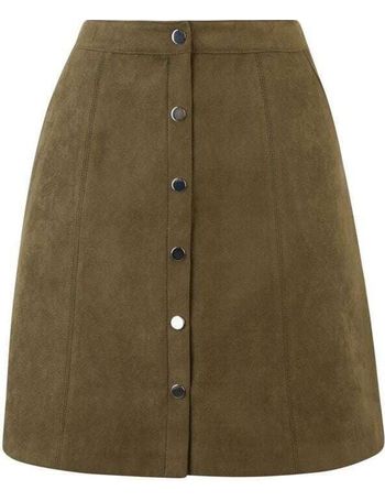 Oasis faux clearance suede utility skirt