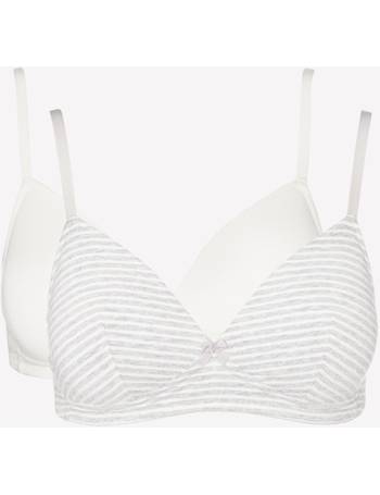 2 Pack Olivia Non-Wired Bras at Cotton Traders