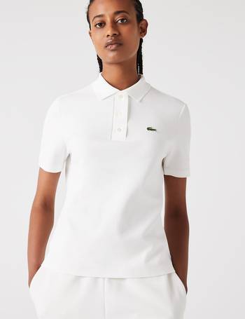 Baglæns Høj eksponering Stå op i stedet Shop Lacoste Women's White Polo Shirts up to 50% Off | DealDoodle
