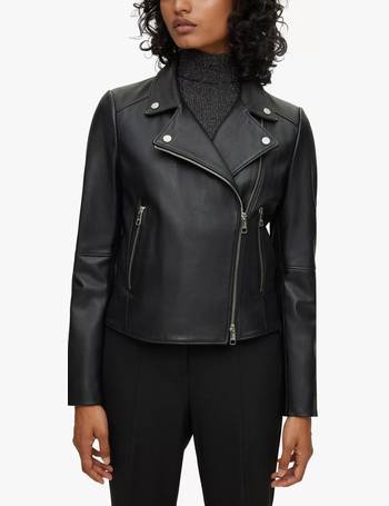 Hugo boss janabelle hot sale leather jacket