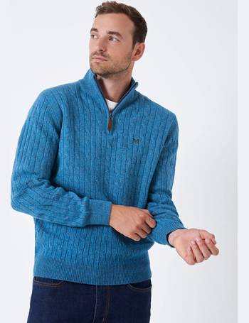 Men's Clark Cotton Cable Knit Crew Neck Jumper from Crew Clothing