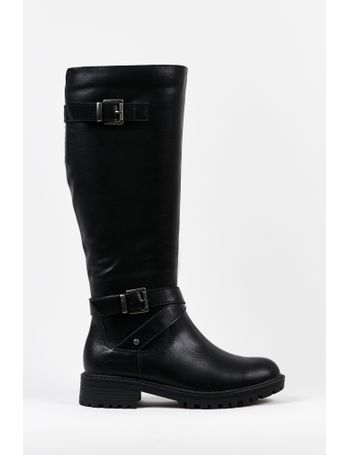 wallis black knee high boots