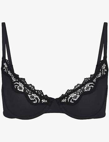 SKIMS Fits Everybody Lace Triangle Bralette - Bronze