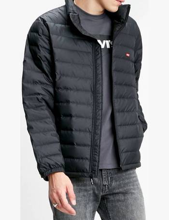 Levi's Western Down super puffer jacket in light blue denim wash