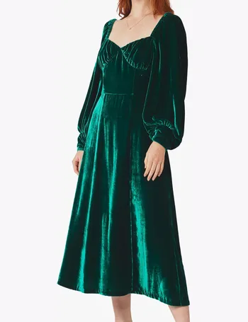 ghost red velvet dress