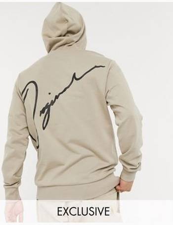 Jack & Jones Originals embroidered logo hoodie in chocolate