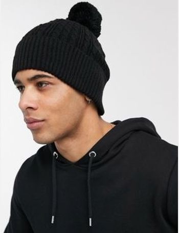 asos mens bobble hat