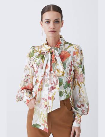 Chiffon Corsage Ruffle Blouse | Karen Millen