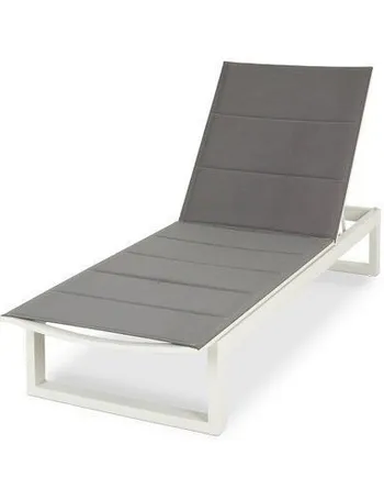 bergama grey metal sun lounger